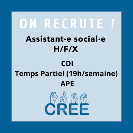 Offre d'emploi Assistant∙e social∙e